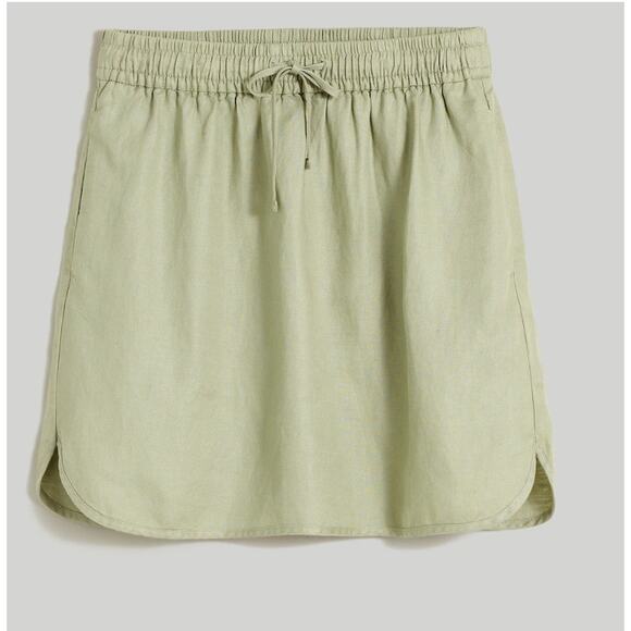 Madewell Linen-Blend Curved-Hem Mini Skirt Size XS New with Tags - Picture 4 of 6